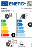 225/45R17 opona SAILUN ICE BLAZER Alpine EVO1 FR 91H